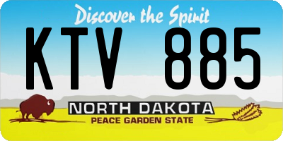 ND license plate KTV885
