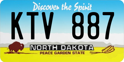 ND license plate KTV887