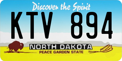 ND license plate KTV894