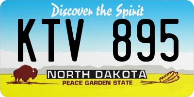 ND license plate KTV895