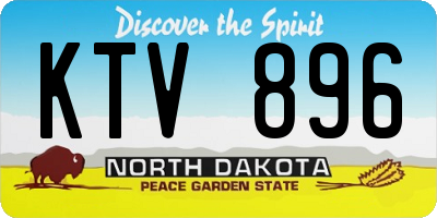 ND license plate KTV896
