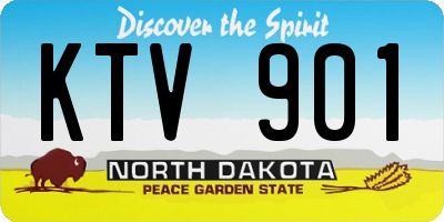 ND license plate KTV901