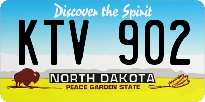 ND license plate KTV902