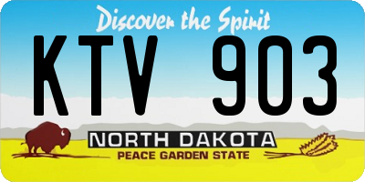 ND license plate KTV903