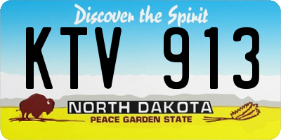 ND license plate KTV913