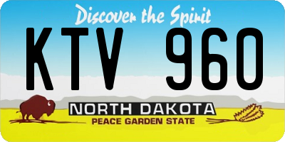 ND license plate KTV960