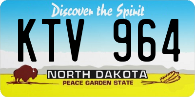 ND license plate KTV964
