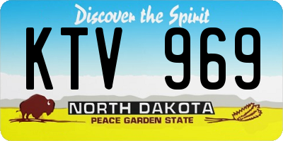 ND license plate KTV969