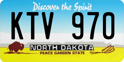 ND license plate KTV970
