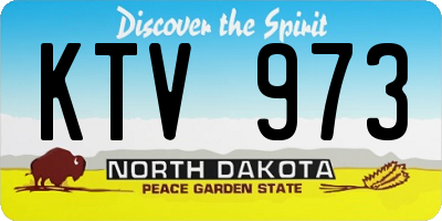 ND license plate KTV973