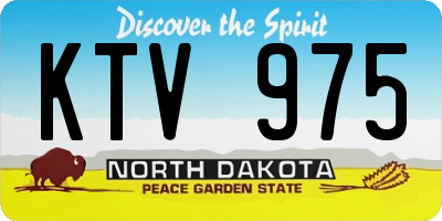 ND license plate KTV975