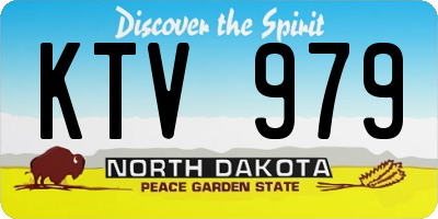 ND license plate KTV979