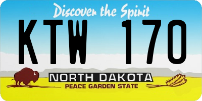 ND license plate KTW170