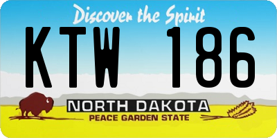 ND license plate KTW186