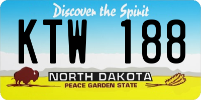 ND license plate KTW188