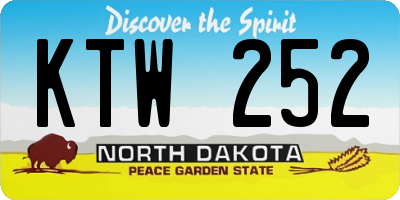 ND license plate KTW252