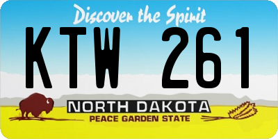 ND license plate KTW261