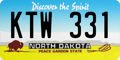 ND license plate KTW331