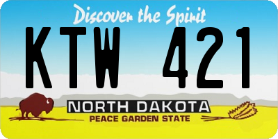 ND license plate KTW421