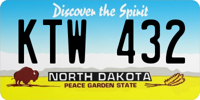 ND license plate KTW432