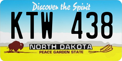 ND license plate KTW438