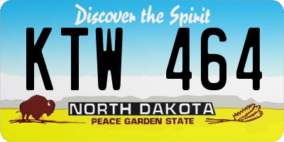 ND license plate KTW464