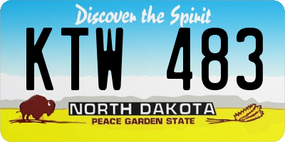 ND license plate KTW483