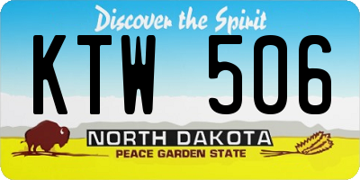 ND license plate KTW506