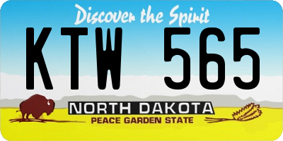 ND license plate KTW565
