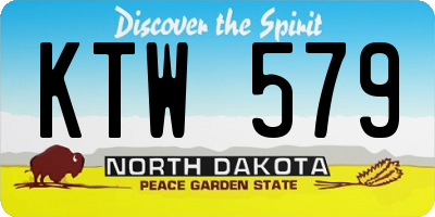 ND license plate KTW579