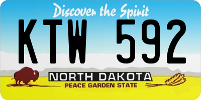 ND license plate KTW592