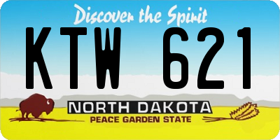 ND license plate KTW621
