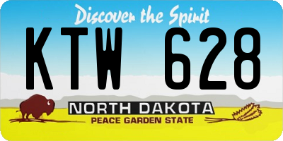 ND license plate KTW628