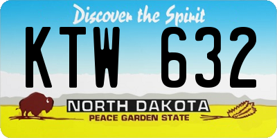 ND license plate KTW632
