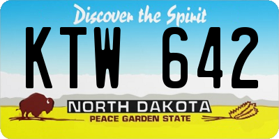 ND license plate KTW642