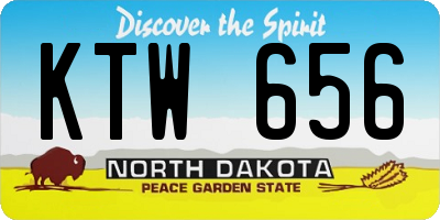 ND license plate KTW656