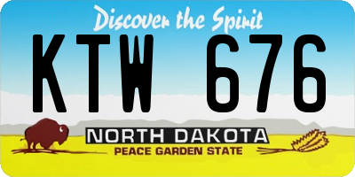 ND license plate KTW676