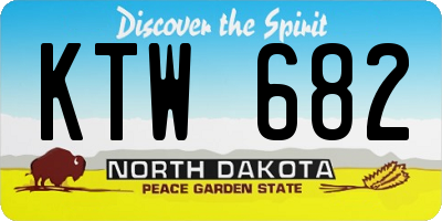 ND license plate KTW682
