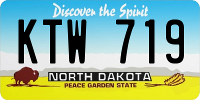 ND license plate KTW719