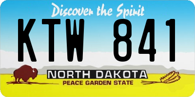 ND license plate KTW841