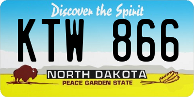ND license plate KTW866