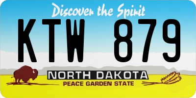 ND license plate KTW879