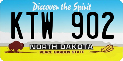 ND license plate KTW902