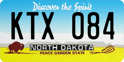 ND license plate KTX084