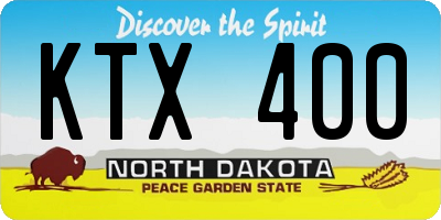 ND license plate KTX400