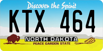 ND license plate KTX464