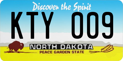 ND license plate KTY009