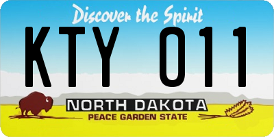 ND license plate KTY011