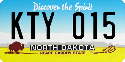 ND license plate KTY015