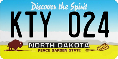 ND license plate KTY024